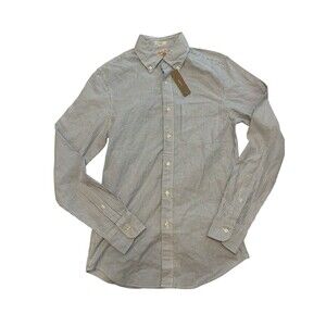 J.Crew Men’s XS Slim Broken-In Oxford Shirt Blue Stripe 100% Cotton NWT